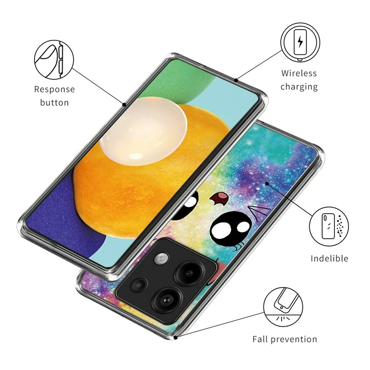 Para Xiaomi Redmi Note 13 Pro 5G / Poco X6 5G Funda Slim Case Impresión de Patrones Resistente a Golpes Cubierta de Teléfono TPU - Estilo A