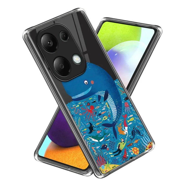 For Xiaomi Redmi Note 13 Pro 4G / Poco M6 Pro 4G TPU Phone Case IMD Pattern Printing Back Cover - Whale