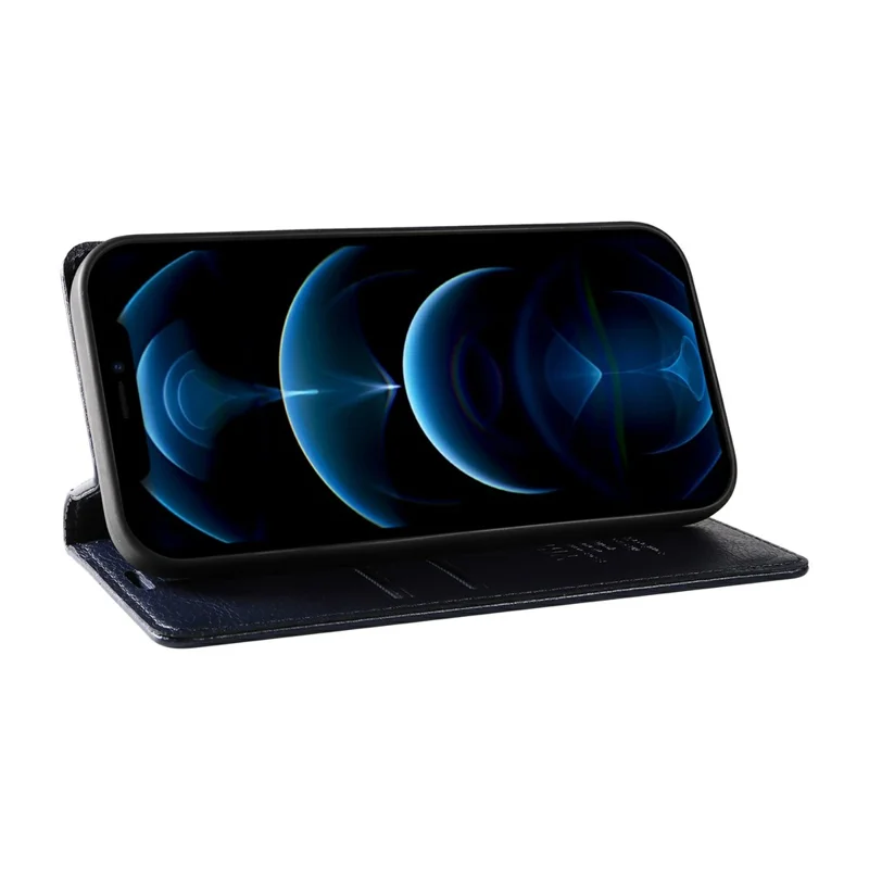 YIKATU YK-006 For iPhone 13 Pro Max Wallet Case Magnetic Closure Leather Phone Cover - Navy Blue