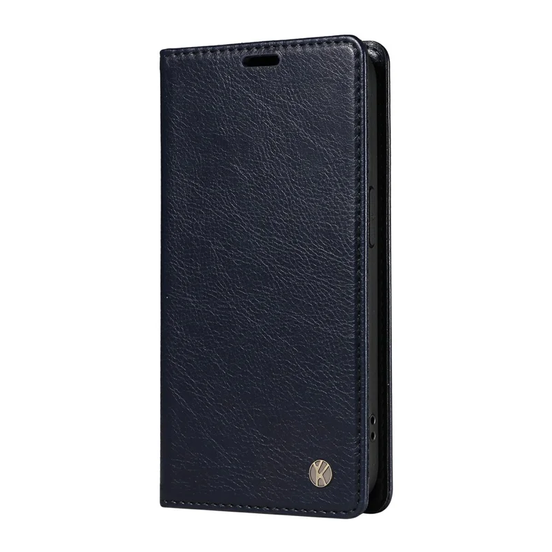 YIKATU YK-006 For iPhone 13 Pro Max Wallet Case Magnetic Closure Leather Phone Cover - Navy Blue