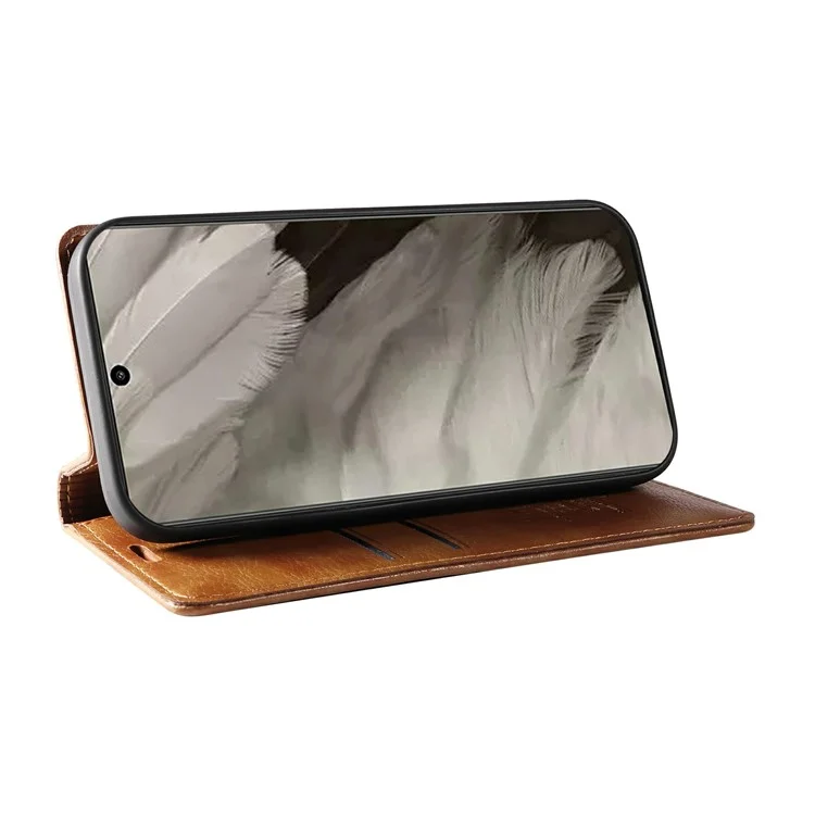 YIKATU YK-006 per Google Pixel 8 Case Custodia in Pelle PU Interno TPU Protezione Completa Portafoglio Cover per Telefono - Marrone
