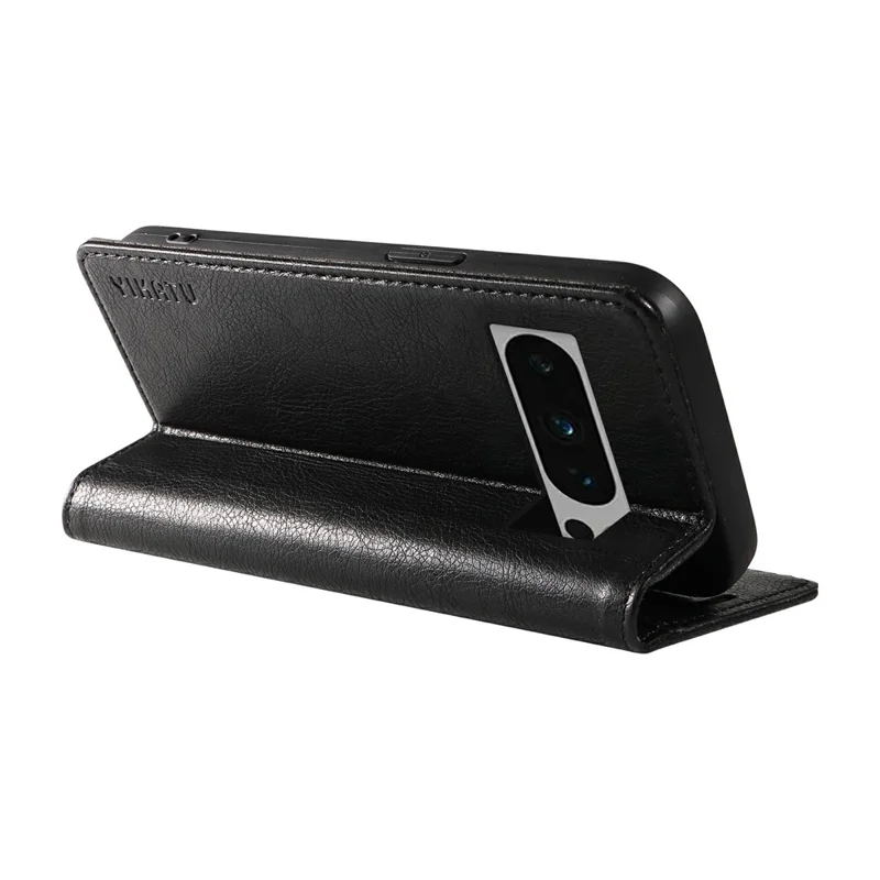YIKATU YK-006 For Google Pixel 8 Pro Case Litchi Texture Leather Wallet Phone Cover - Black