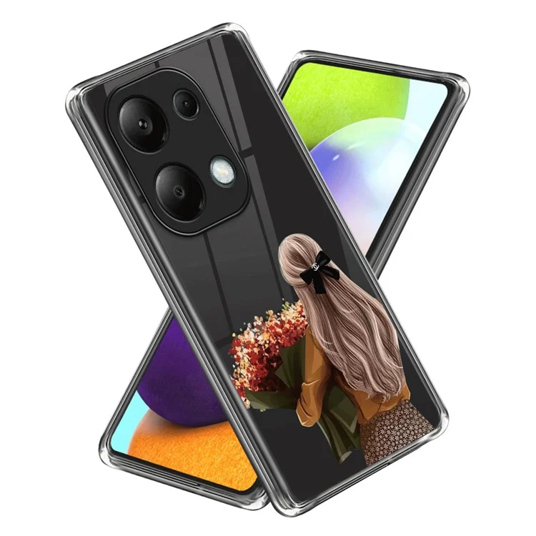Para Xiaomi Redmi Note 13 Pro 4G / Poco M6 Pro 4G Carcasa Impresión de Patrones Antideslizante TPU Cubierta de Teléfono Inteligente - Estilo O