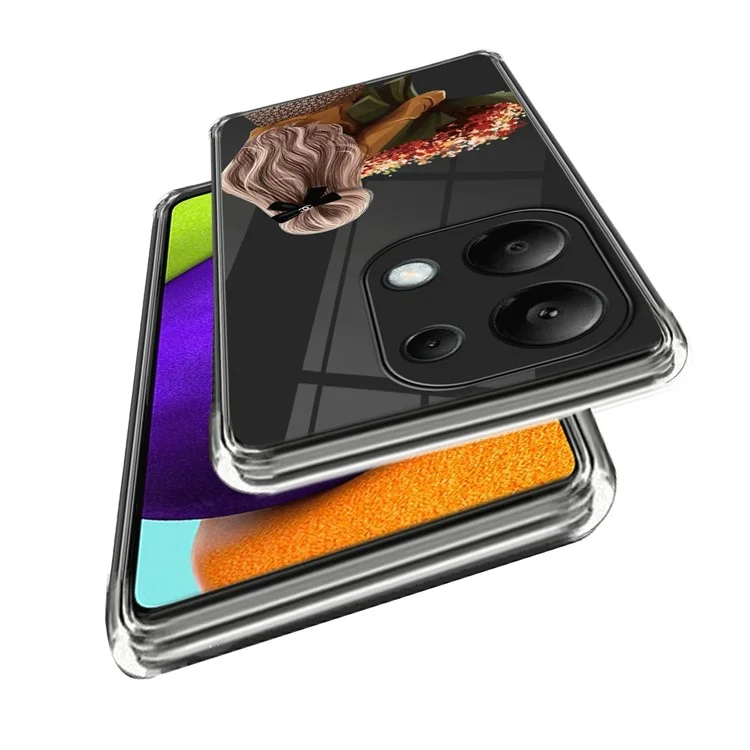 Para Xiaomi Redmi Note 13 Pro 4G / Poco M6 Pro 4G Carcasa Impresión de Patrones Antideslizante TPU Cubierta de Teléfono Inteligente - Estilo O