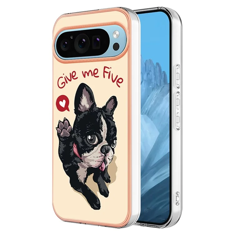 YB IMD Series-19 Style-D Für Google Pixel 9 Pro XL Handyhüllen TPU Musterprint Cover - Hund