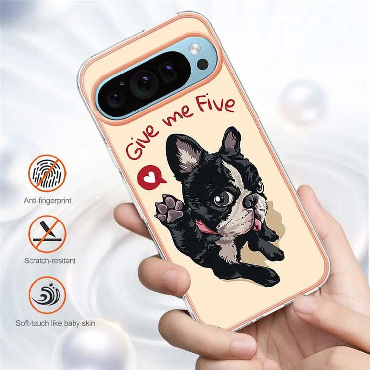 YB IMD Series-19 Style-D Für Google Pixel 9 Pro XL Handyhüllen TPU Musterprint Cover - Hund