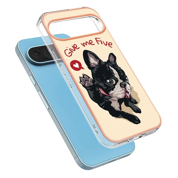 YB IMD Series-19 Style-D Für Google Pixel 9 Pro XL Handyhüllen TPU Musterprint Cover - Hund