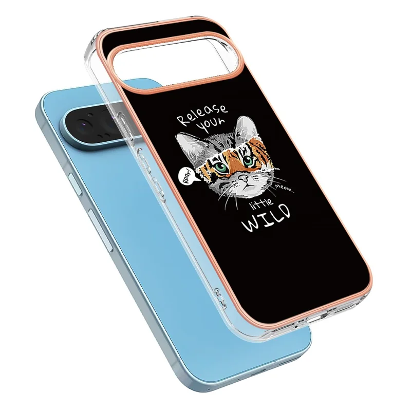 YB IMD Series-19 Style-D For Google Pixel 9 Pro XL Cell Phone Cases TPU Pattern Print Cover - Cat  /  Tiger