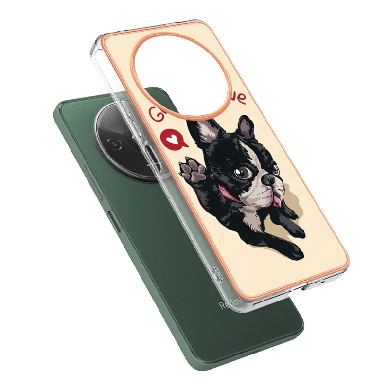 YB IMD Series-19 Style-D For Xiaomi Redmi A3+ Case Pattern Print TPU Ultra Thin Smart Phone Shell - Dog