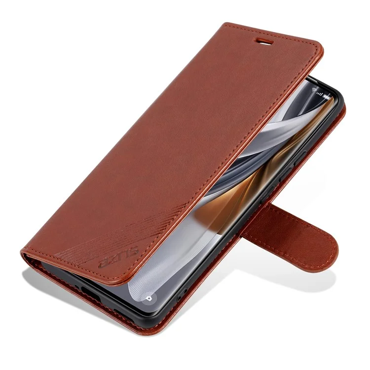 AZNS per Xiaomi 14 Ultra Custodia Stand Wallet Shockproof Leather Phone Cover - Brown