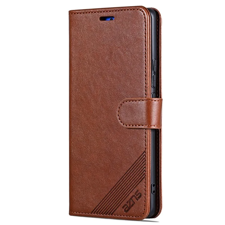 AZNS per Xiaomi 14 Ultra Custodia Stand Wallet Shockproof Leather Phone Cover - Brown