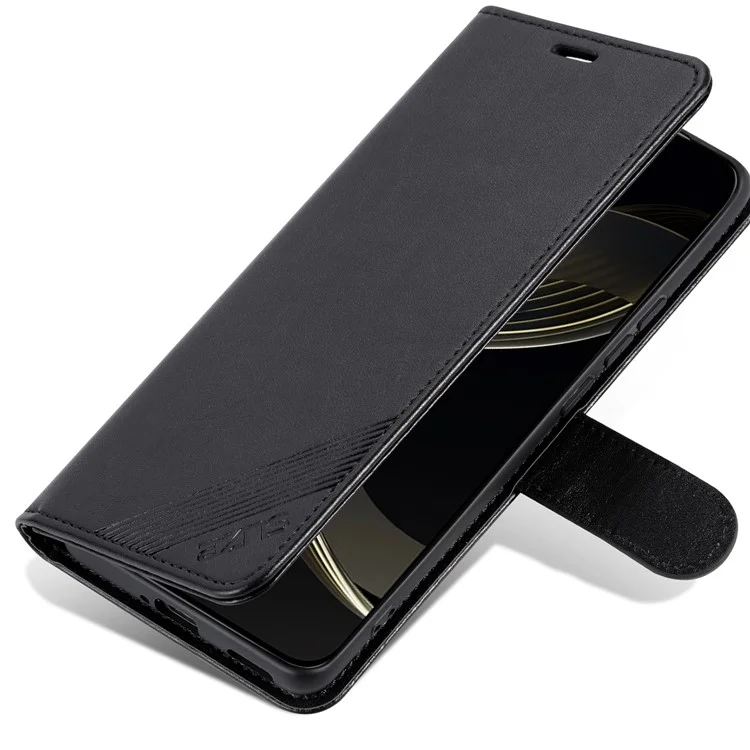 AZNS For Honor Magic6 5G Case Flip Wallet Phone Leather Cover mit Faltständer - Schwarz