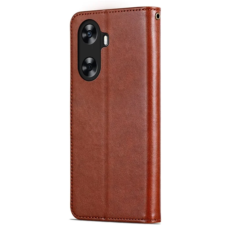 AZNS For Huawei Enjoy 70z Leather Case Wallet Card Slots Protective Phone Cover - Brown