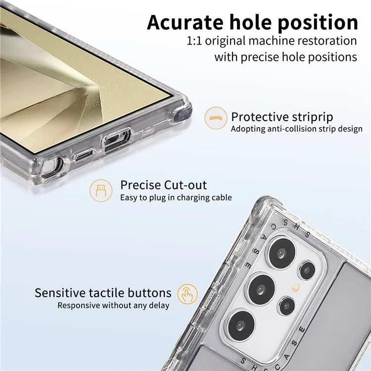Für Samsung Galaxy S24 Ultra Magnetische Hülle Kompatibel mit MagSafe PC+TPU Handyhülle - Grau