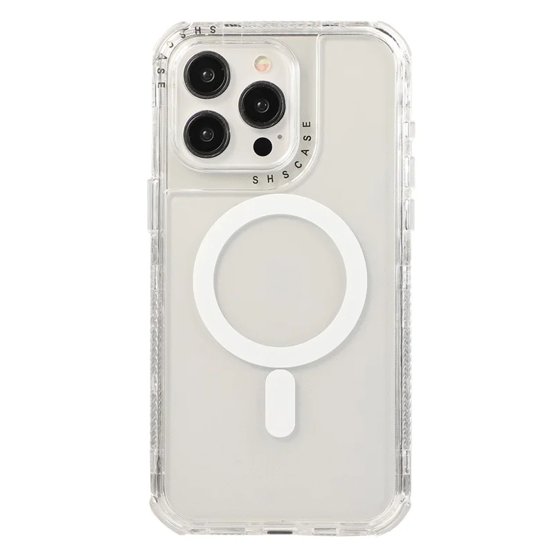 For iPhone 15 Pro Max Case Compatible with MagSafe Drop-proof PC+TPU Phone Cover - Transparent