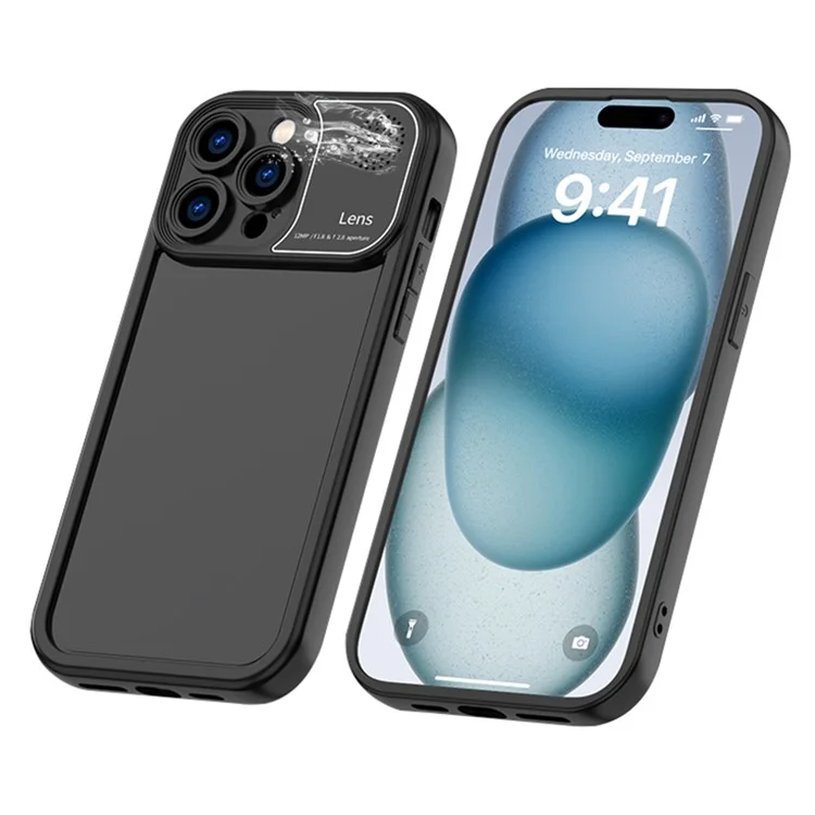For iPhone 15 Pro Silicone Case Anti-drop Phone Cover with Aromatherapy Tablet - Black