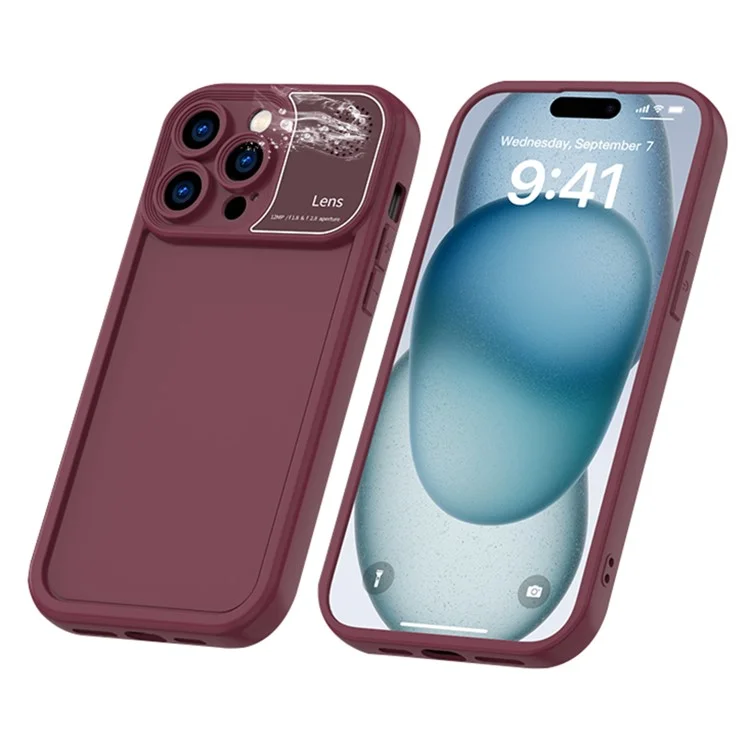 For iPhone 15 Pro Max Silicone Case Anti-Drop Phone Cover with Aromatherapy Tablet - Plum