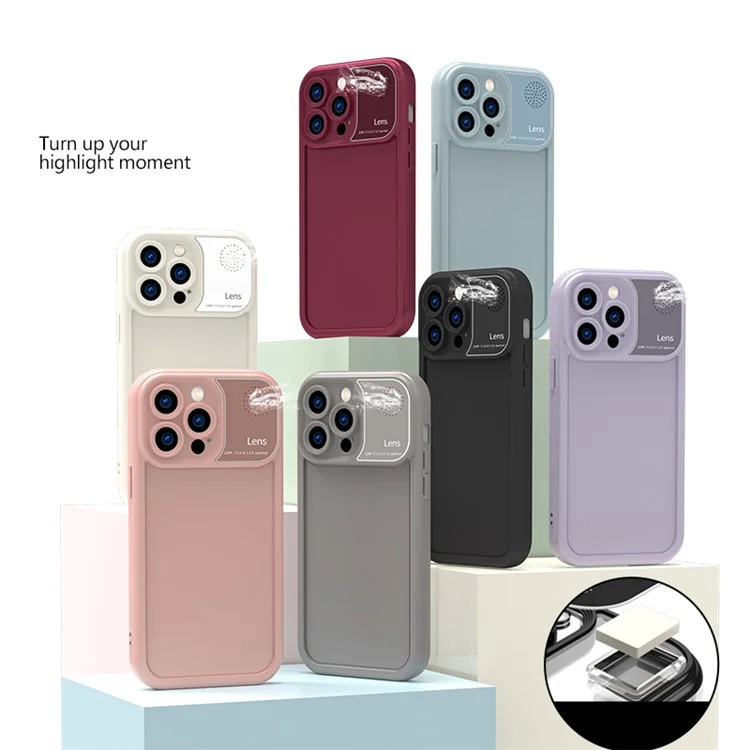 For iPhone 15 Pro Max Silicone Case Anti-Drop Phone Cover with Aromatherapy Tablet - Plum
