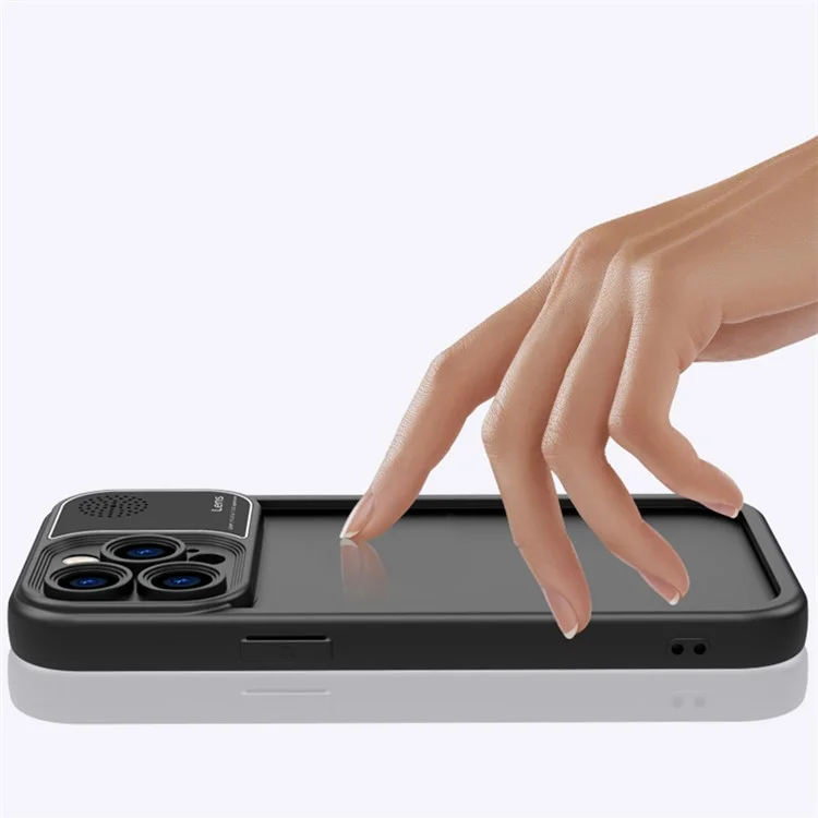 For iPhone 14 Pro Case Soft Silicone Phone Cover Anti-Drop Phone Shell with Aromatherapy Tablet - Antique White
