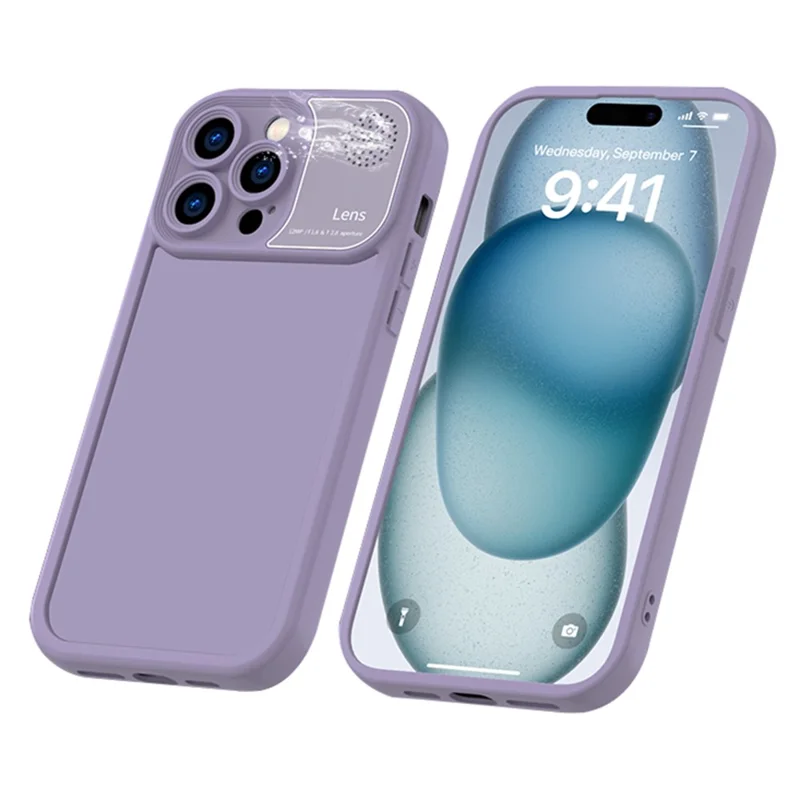 For iPhone 14 Pro Max Case Silicone Drop-proof Phone Cover with Aromatherapy Tablet - Purple