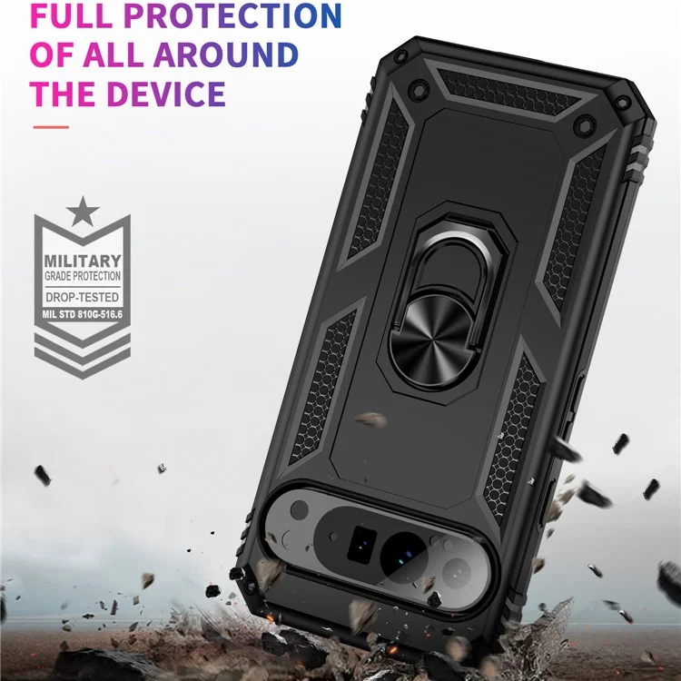 Per Google Pixel 9 Pro XL Custodia Antiurto con Supporto - Nero