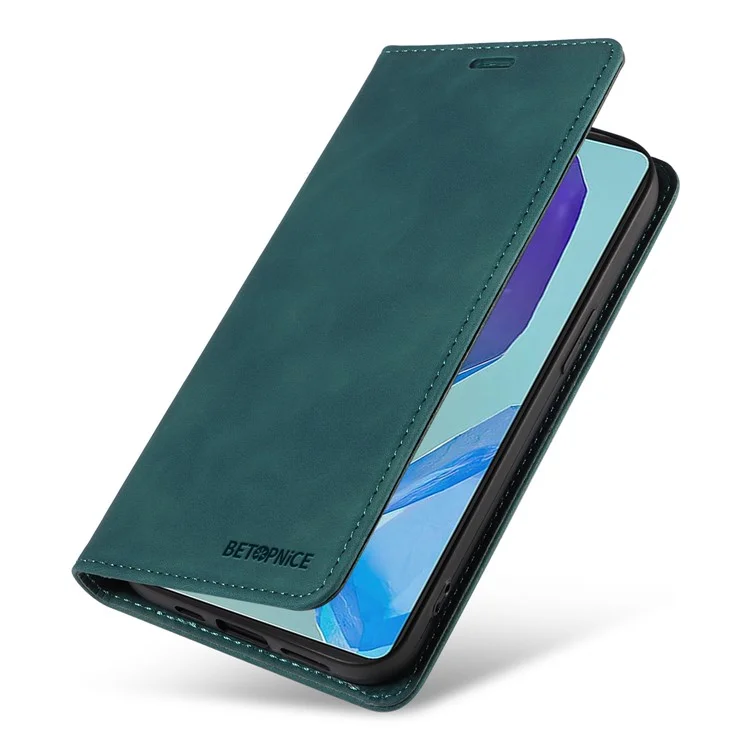BETOPNICE 003 Para Samsung Galaxy M55 5G / C55 5G / F55 5G Funda Magnética de Cuero con Cierre - Verde