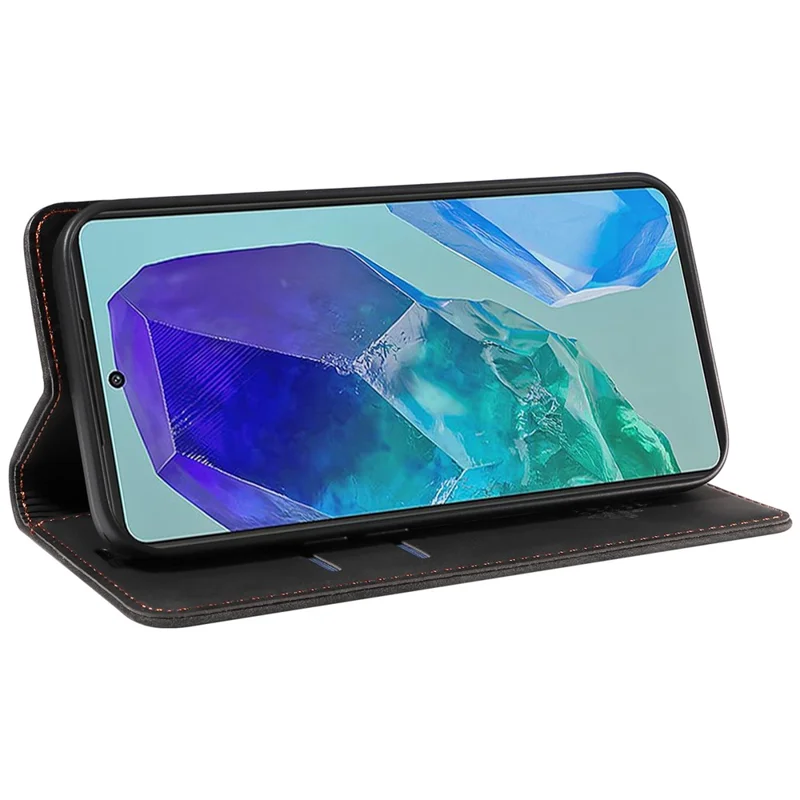 BETOPNICE 003 For Samsung Galaxy M55 5G / C55 5G / F55 5G Case Magnetic Closing Leather Cover RFID Blocking Wallet - Black