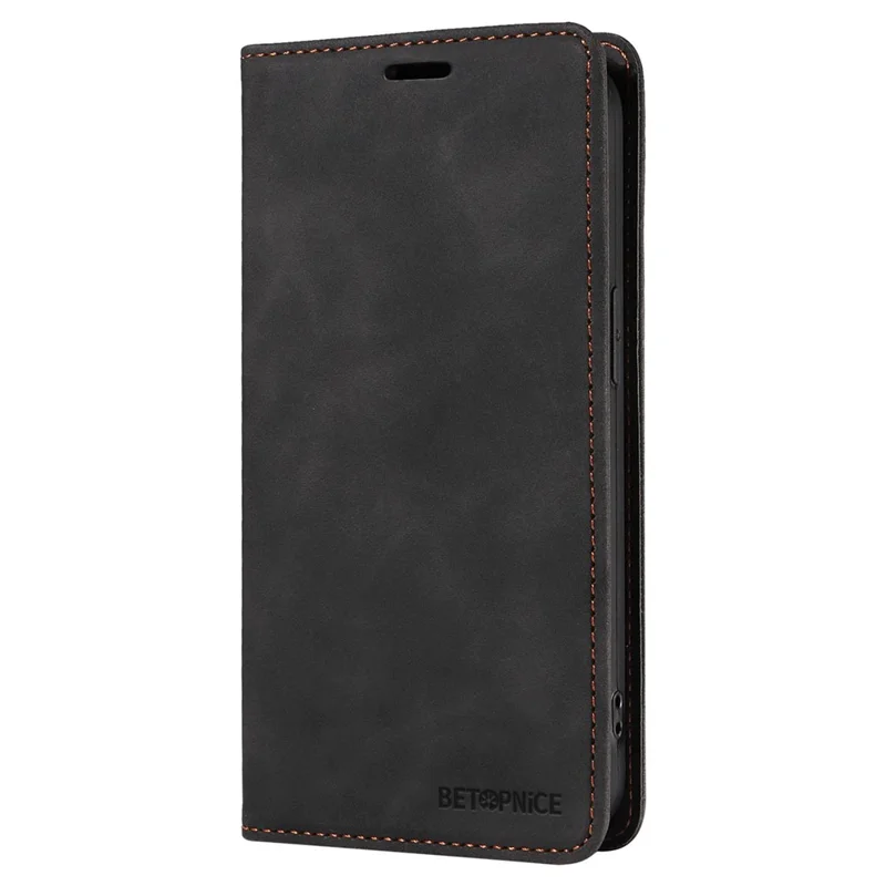 BETOPNICE 003 For Samsung Galaxy M55 5G / C55 5G / F55 5G Case Magnetic Closing Leather Cover RFID Blocking Wallet - Black
