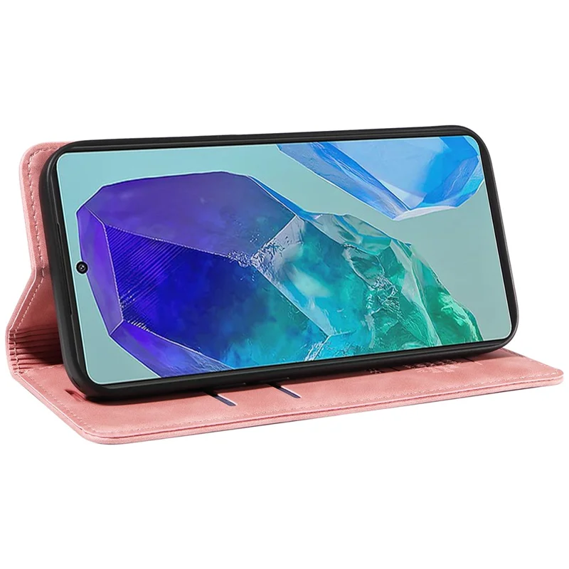 BETOPNICE 003 For Samsung Galaxy M55 5G / C55 5G / F55 5G Case Magnetic Closing Leather Cover RFID Blocking Wallet - Pink
