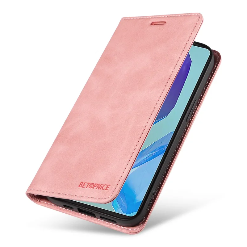 BETOPNICE 003 For Samsung Galaxy M55 5G / C55 5G / F55 5G Case Magnetic Closing Leather Cover RFID Blocking Wallet - Pink