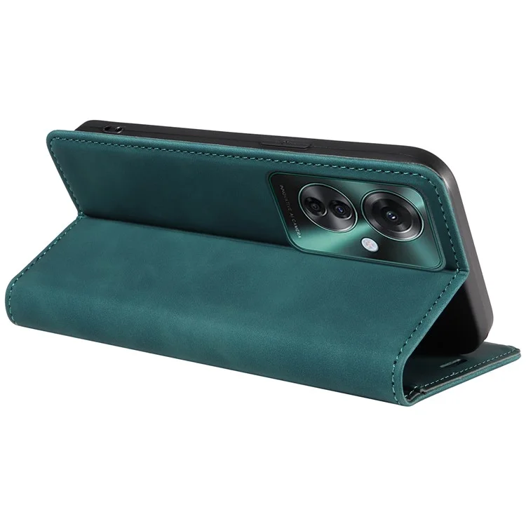 BETOPNICE 003 Per Oppo Reno11 F 5G / F25 Pro 5G Custodia RFID Blocking Pelle+TPU Wallet Phone Protector - Verde