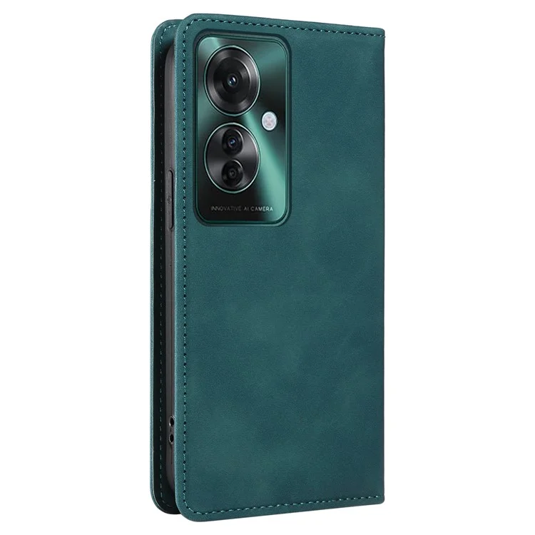 BETOPNICE 003 Per Oppo Reno11 F 5G / F25 Pro 5G Custodia RFID Blocking Pelle+TPU Wallet Phone Protector - Verde