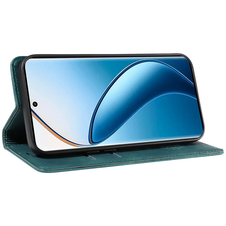 BETOPNICE 003 Per Realme 12 Pro+ 5G / 12 Pro 5G Custodia Protettiva per Telefono PU+TPU con Portafoglio RFID Blocking - Verde