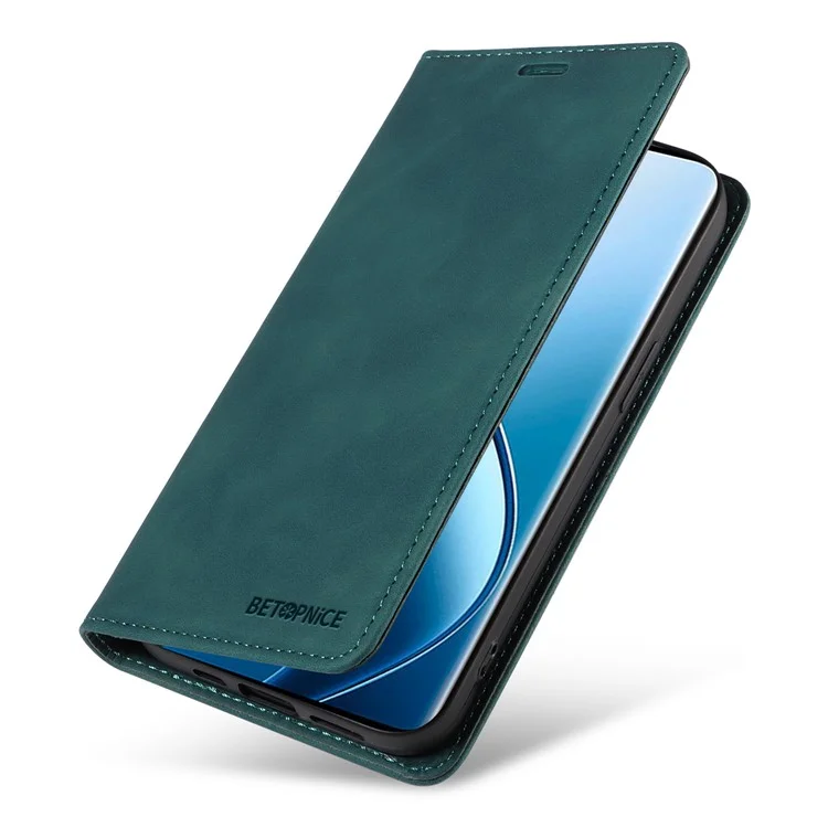 BETOPNICE 003 Per Realme 12 Pro+ 5G / 12 Pro 5G Custodia Protettiva per Telefono PU+TPU con Portafoglio RFID Blocking - Verde