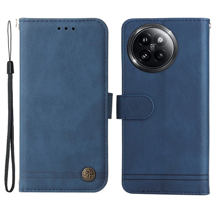 Para Xiaomi Civi 4 Pro 5G / 14 Civi 5G Funda Skin-Touch Cartera de Cuero Plegable - Azul