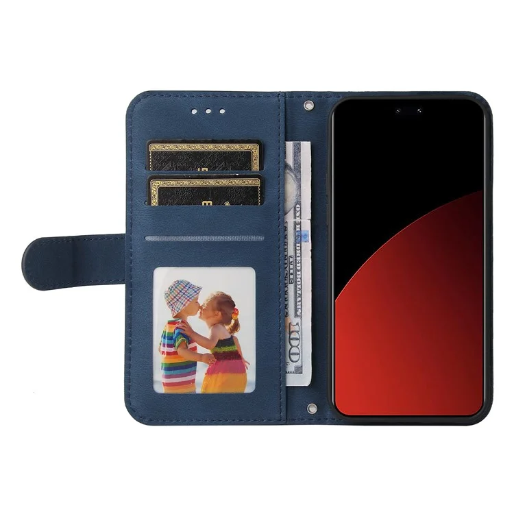 Para Xiaomi Civi 4 Pro 5G / 14 Civi 5G Funda Skin-Touch Cartera de Cuero Plegable - Azul