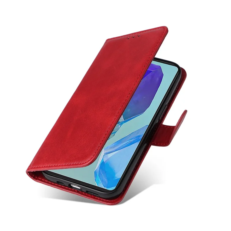 For Samsung Galaxy M55 5G / C55 5G / F55 5G Leather Case with 3 Card Slots Holder Mobile Phone Cover - Red