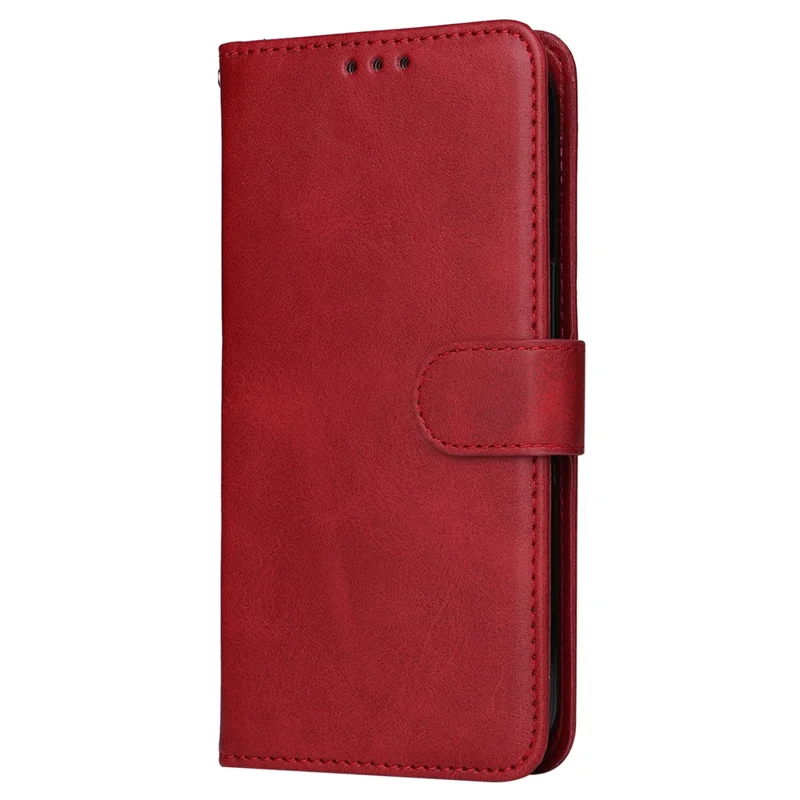For Samsung Galaxy M55 5G / C55 5G / F55 5G Leather Case with 3 Card Slots Holder Mobile Phone Cover - Red