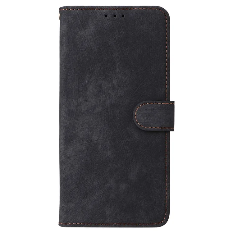 For Sony Xperia 1 VI Leather Case RFID Blocking Wallet Cover with Wrist Strap - Black