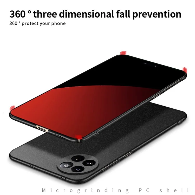MOFI Shield Matte Series para Xiaomi Civi 4 Pro 5G / 14 Civi 5G Funda Anti-Huellas Dactilares Cubierta de Teléfono de PC Mate - Negro