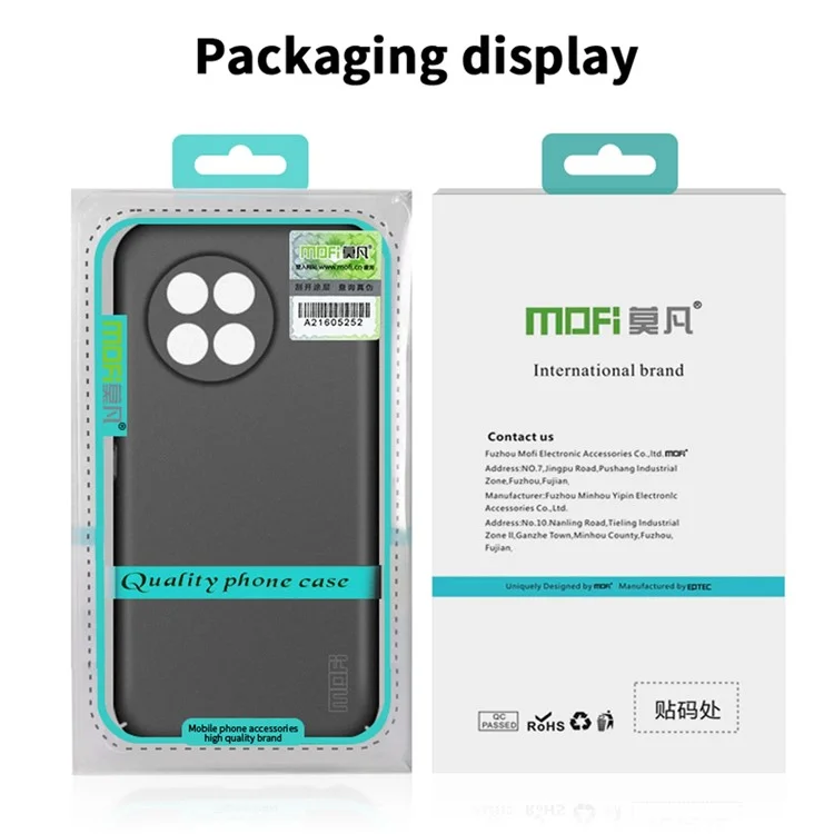 MOFI Shield Matte Series para Xiaomi Civi 4 Pro 5G / 14 Civi 5G Funda Anti-Huellas Dactilares Cubierta de Teléfono de PC Mate - Negro