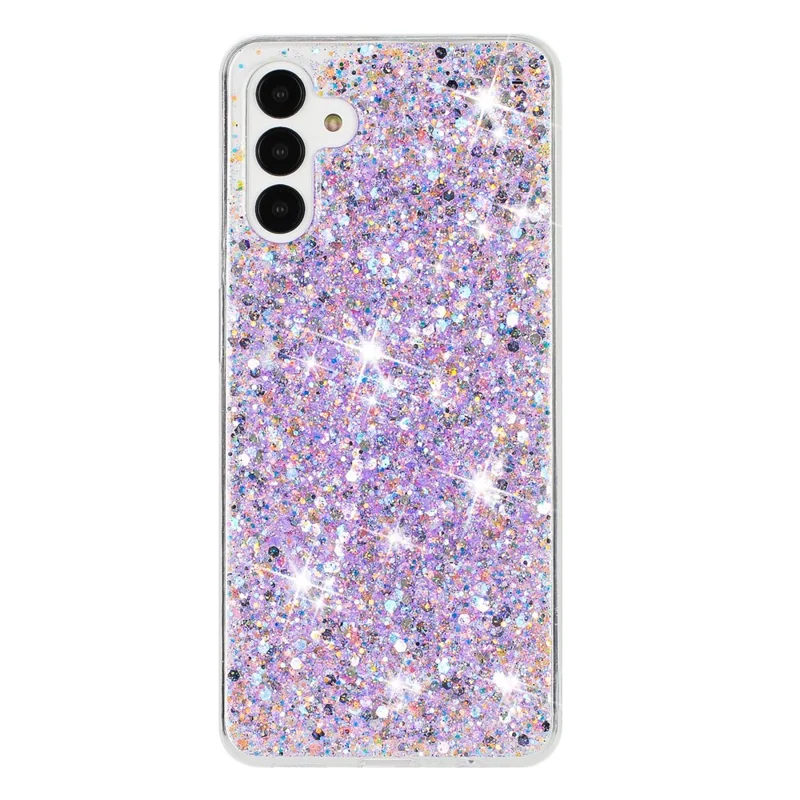 Pour Samsung Galaxy A54 5G Cover Sparkle Epoxy TPU Thophop Thelop - Violet