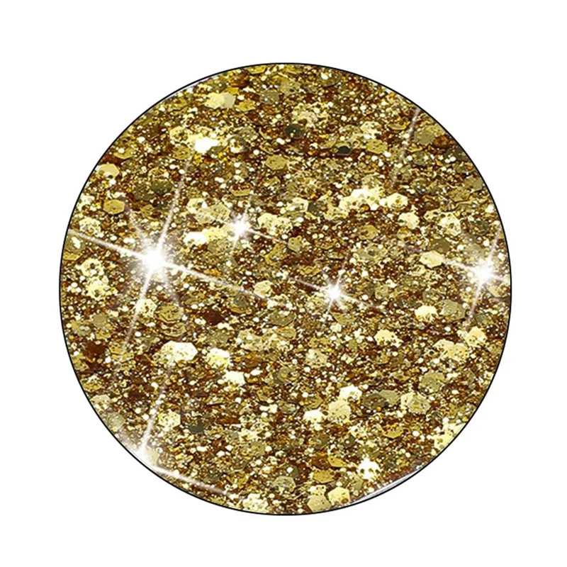 For iPhone 12 Pro Max Cases Anti-Scratch Phone Cover Epoxy Glittery Powder Decor TPU Phone Shell - Gold
