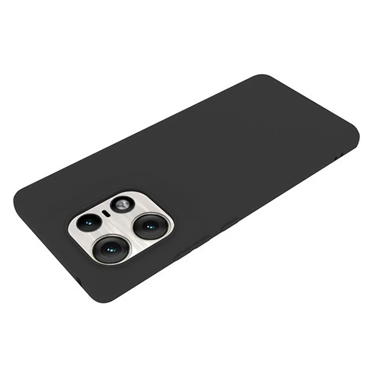 Für Motorola Edge 50 Pro 5G Frosted Case Soft TPU Handyhülle mit großem Kameraausschnitt - Schwarz