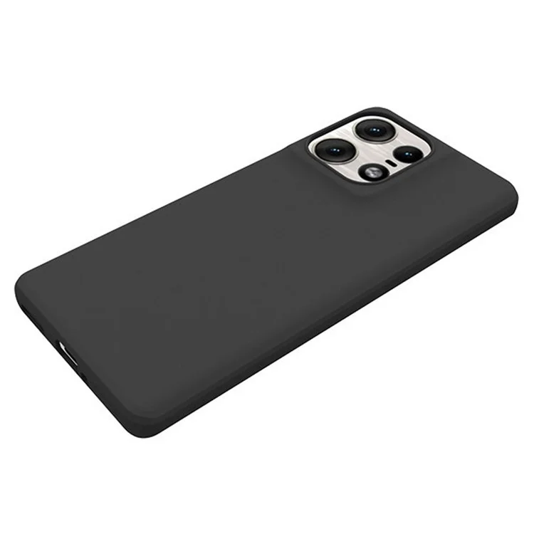 Für Motorola Edge 50 Pro 5G Frosted Case Soft TPU Handyhülle mit großem Kameraausschnitt - Schwarz
