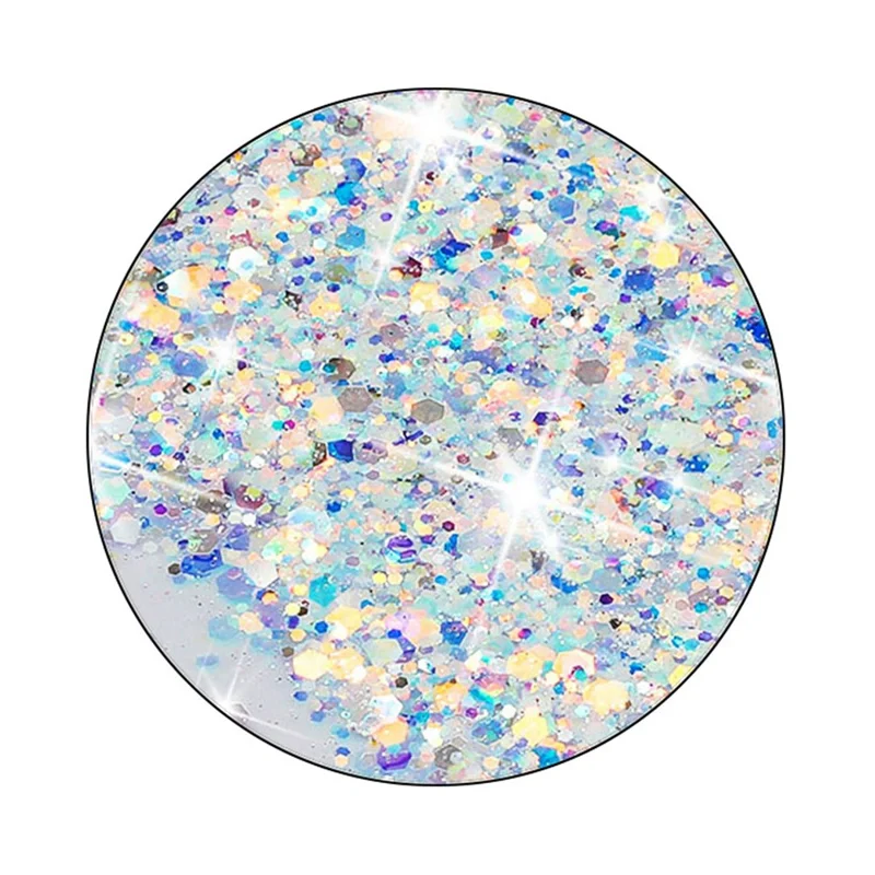 For Samsung Galaxy A54 5G Case Epoxy Luminous Sequins Anti-scratch TPU Phone Cover - White