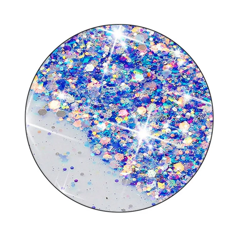 For Samsung Galaxy A54 5G Case Epoxy Luminous Sequins Anti-scratch TPU Phone Cover - Purple