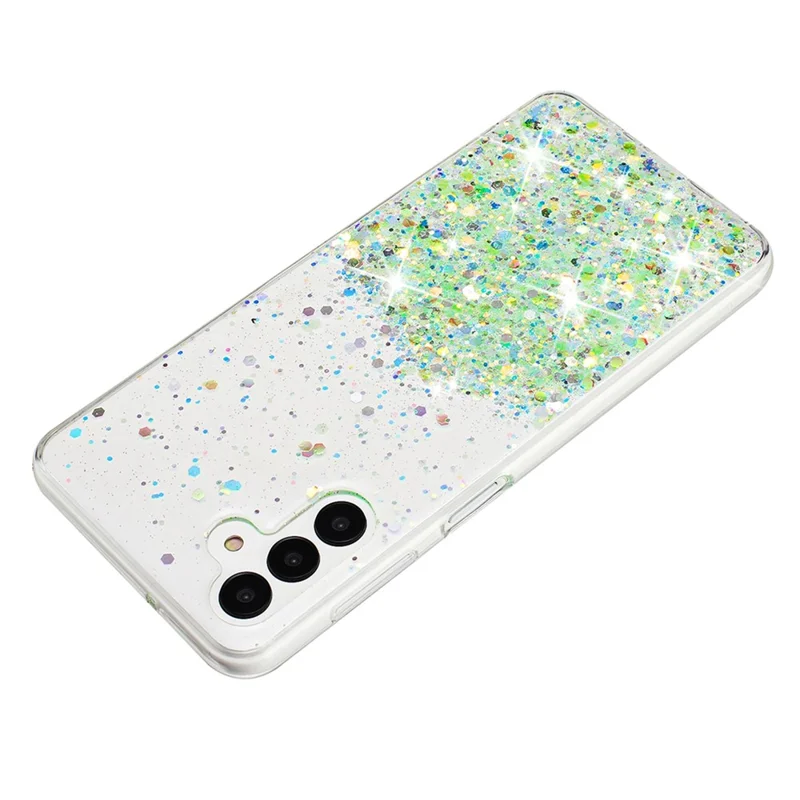 For Samsung Galaxy A54 5G Case Epoxy Luminous Sequins Anti-scratch TPU Phone Cover - Green