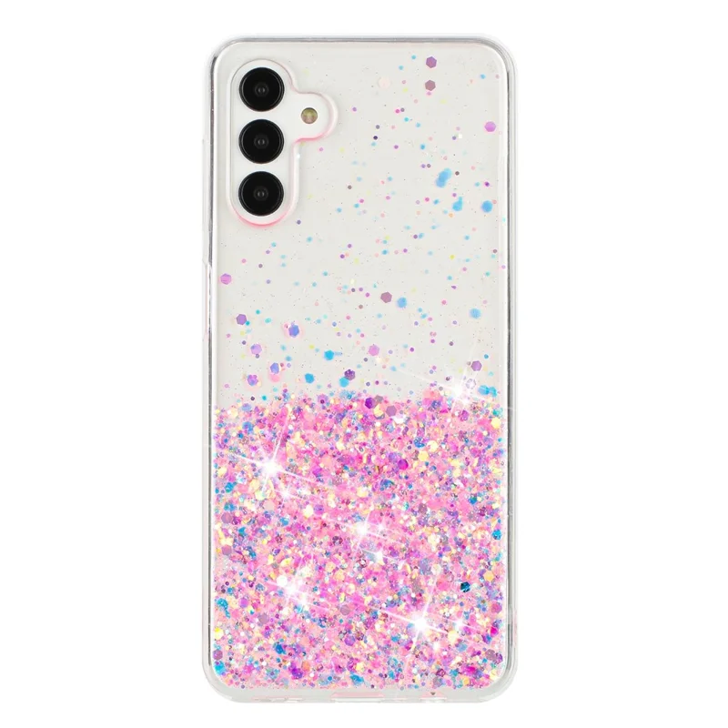 For Samsung Galaxy A55 5G TPU Phone Cases Epoxy Luminous  Anti-Scratch Phone Cover - Pink