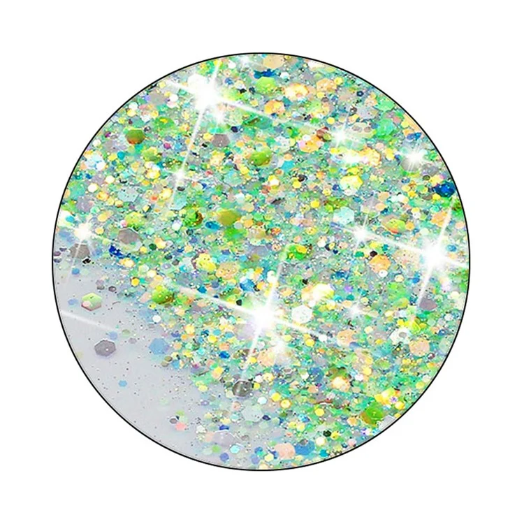 For Samsung Galaxy A25 5G (Global) (161.0 x 76.5 x 8.3mm) Cases Epoxy Glitter Sparkle Luminous TPU Phone Cover - Green